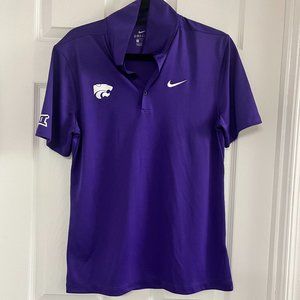 EUC Nike Dri-Fit Men's Polo Kansas State Powercat Logo Sz SM